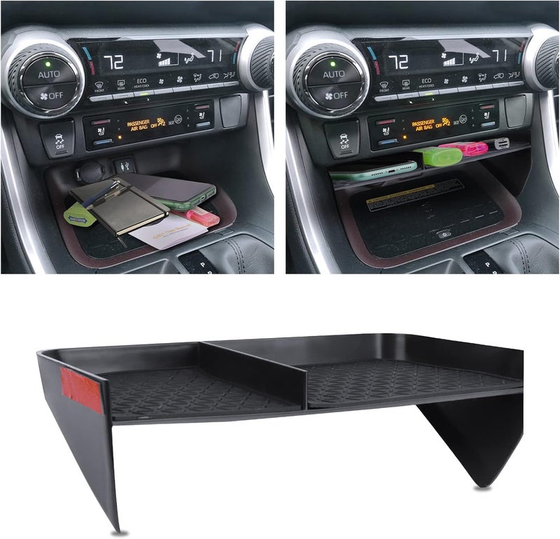 DIAMOOKY منظم كونسول مركزي مطور متوافق مع تويوتا RAV4 2025 2024 2023 2022 2021 2020 2019 ملحقات داخلية، صينية تخزين تغيير السرعة، درج تخزين جانب السائق - 3 قطع - Image 5